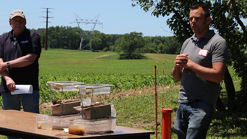 Mike Patin & Mike Ballweg demonstrate Rainfall Simulator